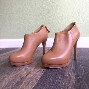 Nude Beige high heel platforms NINEWEST size 7